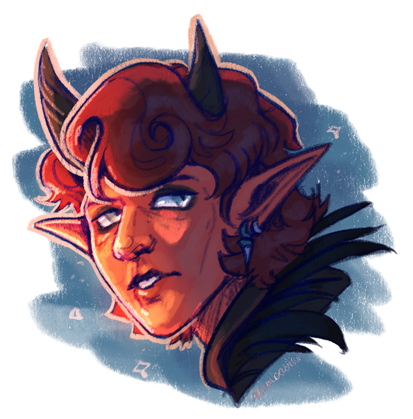 Colored shaded headshot