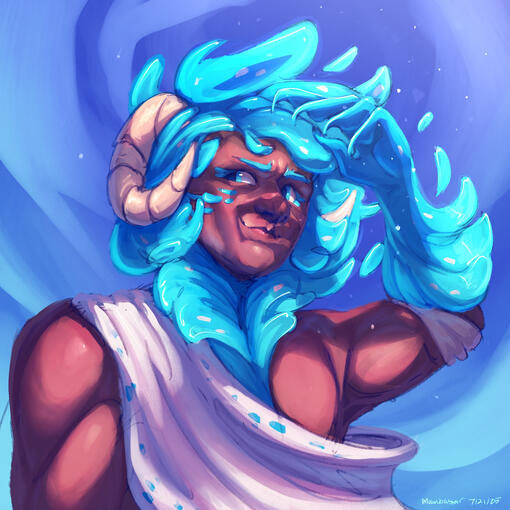Painted bust